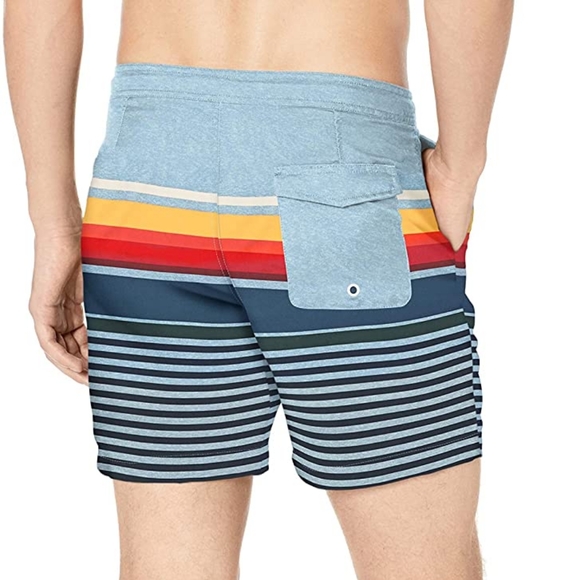 Original Penguin Striped Fixed Volley Swim Shorts - Picture 2 of 7